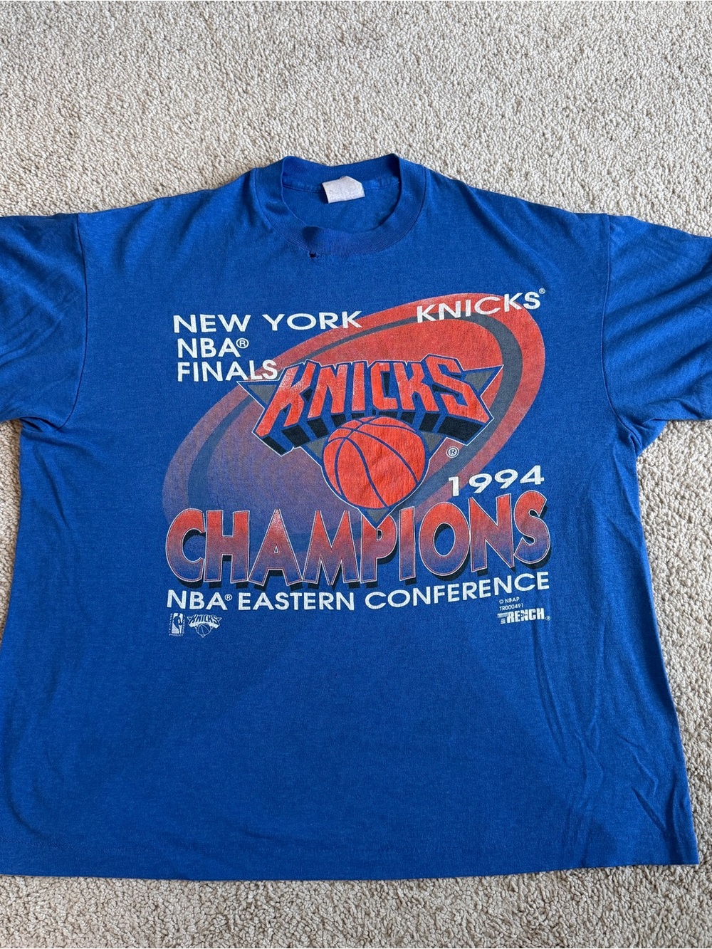 Vintage 1994 NY Knicks Eastern Conference Champions NBA Finals Tee XL